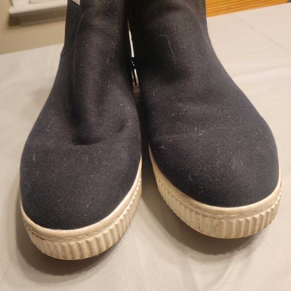 Black Canvas High-Top Sneakers